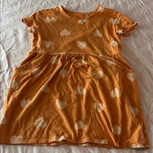 Cat & Jack Orange Dress with Heart Design